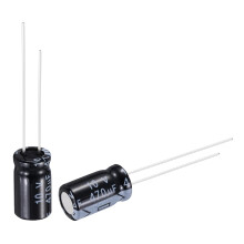 470uF 10V 6x12mm Electrolytic Capacitor, Radial Leads Aluminum Capacitors for TVs, LCD Monitor, VCD, 50Pcs