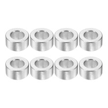 8Pcs Aluminum Spacer 3/4" OD x 3/8" ID x 3/8" Length Screw Standoff Bushing Plain Finish Unthreaded Round Metal Spacer for Screws Bolts and Rods, Silv