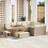 VidaXL vidaXL Gartensofa-set 12 stk. Beige Poly-Rattan 1