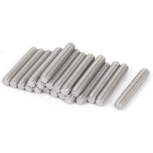 M6 x 35mm Male Threaded 304 Stainless Steel Rod Bar Studs Hardware 20 Pcs