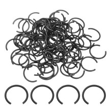 100Pcs Round Wire C-Clips, 70Mn Carbon Structural Steel Internal Snap Rings, Retaining Rings Round Wire Snap Rings for 22mm Hole, Black