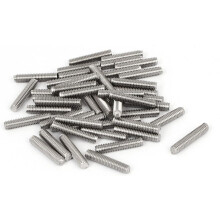 M4 x 20mm 304 Stainless Steel Fully Threaded Rod Bar Studs Silver Tone 50 Pcs