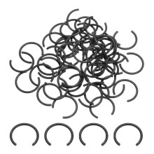 50Pcs Round Wire C-Clips, 70Mn Carbon Structural Steel Internal Snap Rings, Retaining Rings Round Wire Snap Rings for 16mm Hole, Black