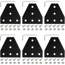 6Set 2020 Corner Bracket Plate, T-Slot Aluminum Extrusion Connector, Outside Joint Plate with Screws for 2020 Series Aluminum Profile 3D Printer Frame