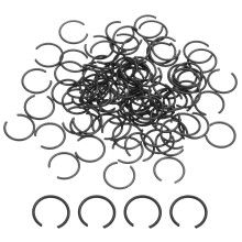 100Pcs Round Wire C-Clips, 70Mn Carbon Structural Steel Internal Snap Rings, Retaining Rings Round Wire Snap Rings for 9mm Hole, Black