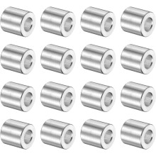 16Pcs Aluminum Spacer 3/16" ID x 3/8" OD x 3/8" Length(5.1x10x10mm) Screw Standoff Bushing Plain Finish Unthreaded Round Metal Spacer for M5 Screws Bo