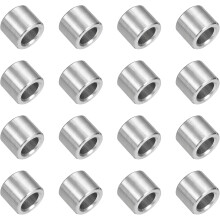16Pcs 304 Stainless Steel Spacer 3/8" OD x 1/4" ID x 1/4" Length(10x6x7mm) Screw Standoff Bushing Plain Finish Unthreaded Round Metal Spacer for M6 Sc