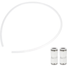 3.28ft PTFE Tubing Hose, 10mm ID x 12 mm OD Insulating 3D Printer Hose Ultra-Smooth with Pneumatic Fittings for 3D Printer Conveying Tubing, Transpare