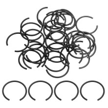 40Pcs Round Wire C-Clips, 70Mn Carbon Structural Steel Internal Snap Rings, Retaining Rings Round Wire Snap Rings for 26mm Hole, Black