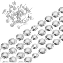 Upholstery Nailhead Trim, 15 Meters Glossy Upholstery Tacks Strips, Decorative Nail Trims with Nails for Sofa Headboard, Chair DIY Furniture Accessory