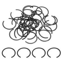 40Pcs Round Wire C-Clips, 70Mn Carbon Structural Steel Internal Snap Rings, Retaining Rings Round Wire Snap Rings for 32mm Hole, Black