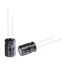 50pcs 100uF 50V 8x12mm Electrolytic Capacitor Radial Leads Aluminum mfd Micro Farad Capacitors for Power Supplies Audio Amplifiers Lighting Systems Ci