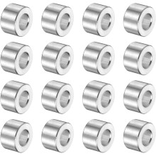 16Pcs Aluminum Spacer 1/4" ID x 3/8" OD x 1/4" Length(6.1x10x6mm) Screw Standoff Bushing Plain Finish Unthreaded Round Metal Spacer for M6 Screws Bolt