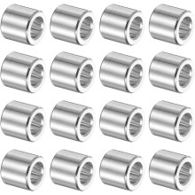 16Pcs Aluminum Spacer 1/8" ID x 7/32" OD x 3/16" Length(3.1x5.5x5mm) Screw Standoff Bushing Plain Finish Unthreaded Round Metal Spacer for M3 Screws B