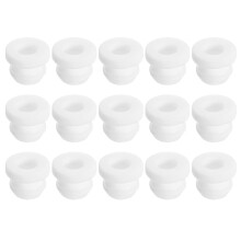15Pcs Rubber Grommets 8mm Drill Hole, 5.5mm ID Hole Top Hat Grommet White Silicone Rubber Hole Plug Gasket for Wiring, Automotive