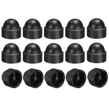15Pcs Hex Nut Cover, M14x21x24mm Plastic Dome Nut Protection Cap Hex Screws Bolt Covers for Indoor Outdoor Furniture Automotive Bolts Decoration, Blac