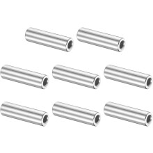 8Pcs Aluminum Spacer 3/16" ID x 3/8" OD x 1 3/8" Length(5.1x10x35mm) Screw Standoff Bushing Plain Finish Unthreaded Round Metal Spacer for M5 Screws B