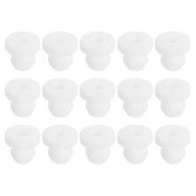 15Pcs Rubber Grommets 5mm Drill Hole, 2.5mm ID Hole Top Hat Grommet White Silicone Rubber Hole Plug Gasket for Wiring, Automotive