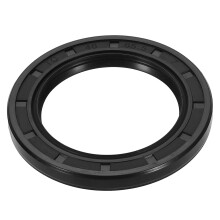 Oil Seal, 1.81"x2.58"x0.28" TC Nitrile Rubber Double Lip Cover Shaft Oil Seal 46 x 65.5 x 7mm with Spring for Mechanical Automobile Bearing Shaft, Bla