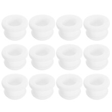 12Pcs Rubber Grommets 11.5mm Drill Hole, 8.5mm ID Hole Top Hat Grommet White Silicone Rubber Hole Plug Gasket for Wiring, Automotive