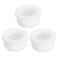 3Pcs Rubber Grommets 23mm Drill Hole, 18.5mm ID Hole Top Hat Grommet White Silicone Rubber Hole Plug Gasket for Wiring, Automotive
