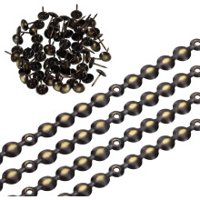 Upholstery Nailhead Trim, 8 Meters Glossy Upholstery Tacks Strips, Decorative Nail Trims with Nails for Sofa Headboard, Chair DIY Furniture Accessory