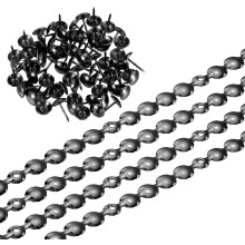 Upholstery Nailhead Trim, 4 Meters Glossy Upholstery Tacks Strips, Decorative Nail Trims with Nails for Sofa Headboard, Chair DIY Furniture Accessory