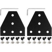 2Set 2020 Corner Bracket Plate, T-Slot Aluminum Extrusion Connector, Outside Joint Plate with Screws for 2020 Series Aluminum Profile 3D Printer Frame
