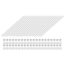 20Pcs Fully Threaded Rod, M3-0.5 Thread Pitch 200mm Length Stainless Steel Right Hand Fully Threaded Studs with Nuts and Washers for Clamps, Hangers a