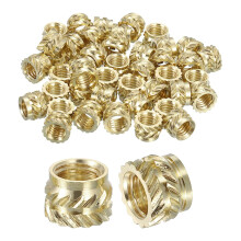 Knurled Insert Nuts, 60pcs M5 x 5mm Length x 7mm OD 3D Printing Brass Nuts Female Threaded Inserts Brass Heat Set Insert Embedment Nut