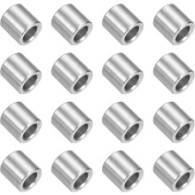 16Pcs 304 Stainless Steel Spacer 3/8" OD x 1/4" ID x 3/8" Length(10x6x10mm) Screw Standoff Bushing Plain Finish Unthreaded Round Metal Spacer for M6 S