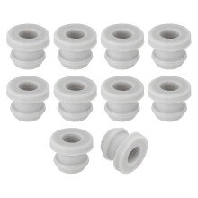 15Pcs Rubber Grommets 10mm Drill Hole, 7mm ID Hole Top Hat Grommet Silicone Rubber Hole Plug Gasket Wires Protection for Wiring Automotive, Gray