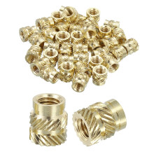 Knurled Insert Nuts, 60pcs M5 x 9mm Length x 8mm OD 3D Printing Brass Nuts Female Threaded Inserts Brass Heat Set Insert Embedment Nut