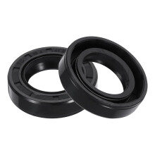 2Pcs Oil Seal, 1"x1.61"x0.37" TC Nitrile Rubber Double Lip Cover Shaft Oil Seal 25.5 x 41 x 9.5mm with Spring for Mechanical Automobile Bearing Shaft,