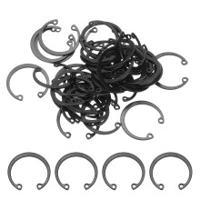 50Pcs 1-3/32" (28mm) Internal Retaining Ring Circlip, 65 Mn Spring Steel Internal Circlip Snap Rings C-Clips for Grooved Shafts Studs, Black