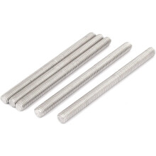 M10 x 140mm 304 Stainless Steel Fully Threaded Rods Bar Studs Hardware 5 Pcs