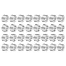 32Pcs Aluminum Spacers, 4mm ID x 7mm OD x 4mm Length Screw Standoff Bushing Plain Finish Unthreaded Metal Round Spacer, Unthreaded Standoff Bushing fo