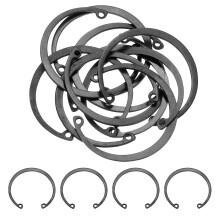10Pcs 2-1/16" (52mm) Internal Retaining Ring Circlip, 65 Mn Spring Steel Internal Circlip Snap Rings C-Clips for Grooved Shafts Studs, Black