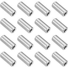 16Pcs 304 Stainless Steel Spacer 1/4" OD x 1/8" ID x 9/16" Length(6x3x15mm) Screw Standoff Bushing Plain Finish Unthreaded Round Metal Spacer for M3 S
