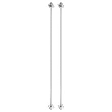2Pcs M6x450mm 304 Stainless Steel Double End Threaded Stud Screw Bolt with Nuts, Square Flat Washers & Spring Washers for House Maintenance, Silver To