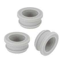 3Pcs Rubber Grommets 25mm Drill Hole, 20mm ID Hole Top Hat Grommet Silicone Rubber Hole Plug Gasket Wires Protection for Wiring Automotive, Gray