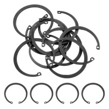 10Pcs 2-9/32" (58mm) Internal Retaining Ring Circlip, 65 Mn Spring Steel Internal Circlip Snap Rings C-Clips for Grooved Shafts Studs, Black