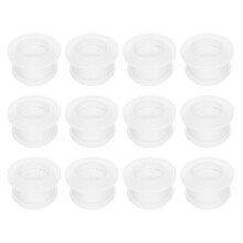 12Pcs Rubber Grommets 12.5mm Drill Hole, 9.5mm ID Hole Top Hat Grommet Clear Silicone Rubber Hole Plug Gasket for Wiring, Automotive