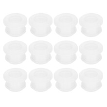 12Pcs Rubber Grommets 14mm Drill Hole, 10.5mm ID Hole Top Hat Grommet Clear Silicone Rubber Hole Plug Gasket for Wiring, Automotive