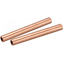 Copper Round Tube 11mm OD 1.5mm Wall Thickness 100mm Length Pipe Tubing 2 Pcs