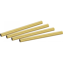 Brass Round Tube 7mm OD 0.5mm Wall Thickness 100mm Length Pipe Tubing 4 Pcs