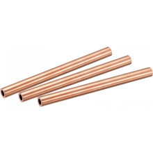 Copper Round Tube 8mm OD 1.5mm Wall Thickness 100mm Length Pipe Tubing 3 Pcs