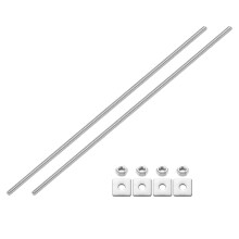 2Pcs Fully Threaded Rod, M8-1.25 Thread Pitch 300mm Length Stainless Steel Right Hand Fully Threaded Studs with Nuts and Washers for Clamps, Hangers a