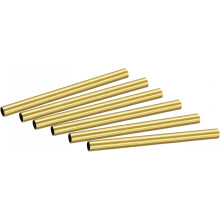 Brass Round Tube 7.5mm OD 0.5mm Wall Thickness 100mm Length Pipe Tubing 6 Pcs