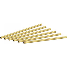 Brass Round Tube 4.5mm OD 0.5mm Wall Thickness 100mm Length Pipe Tubing 6 Pcs
